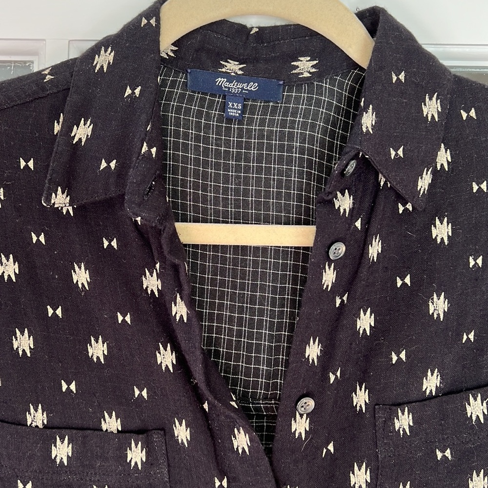 Madewell Short Sleeve Button Up Top - Picture 3 of 7